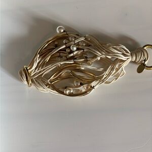 Elegant Gillian Julius Gold and Cream Bracelet